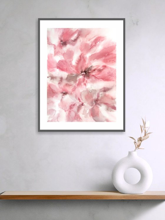 Pink abstract flowers