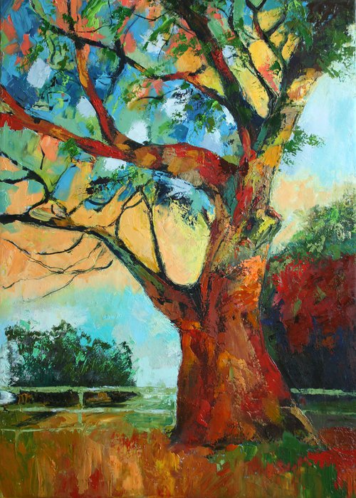 Tree... /  ORIGINAL PAINTING by Salana Art Gallery