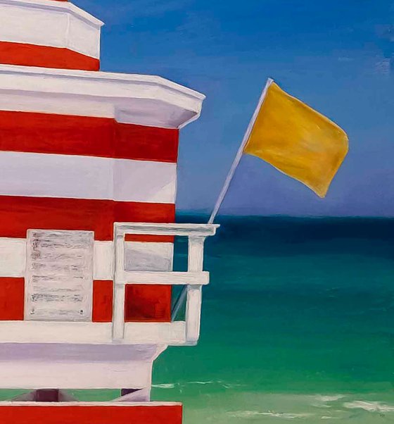 MIAMI BEACH. THE LIFESAVING TOWER.