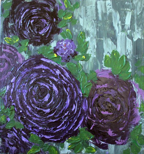 Ranunculus blossomed  / Original Painting by Salana Art Gallery