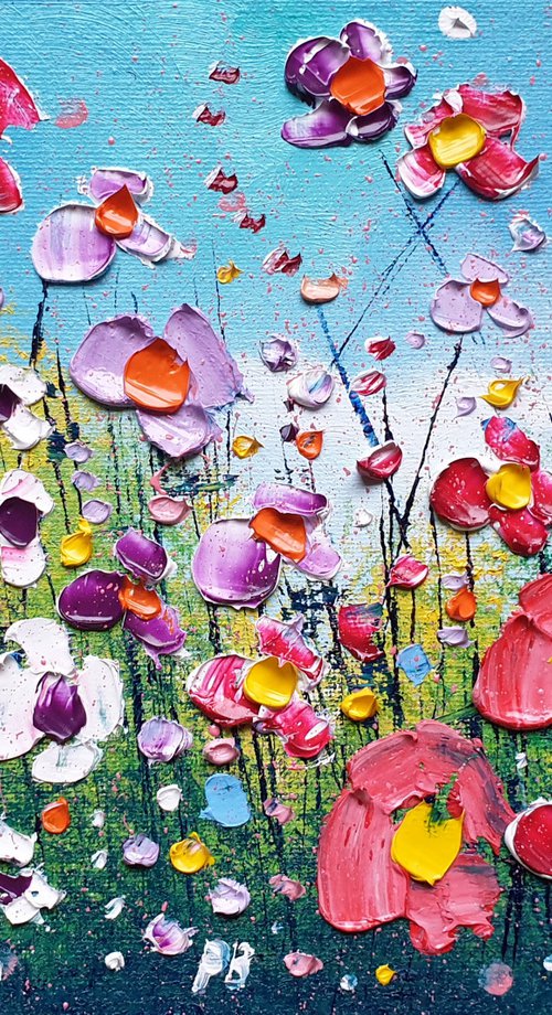 "Pastel Pink Meadow Flowers in Love" by Phil Broad
