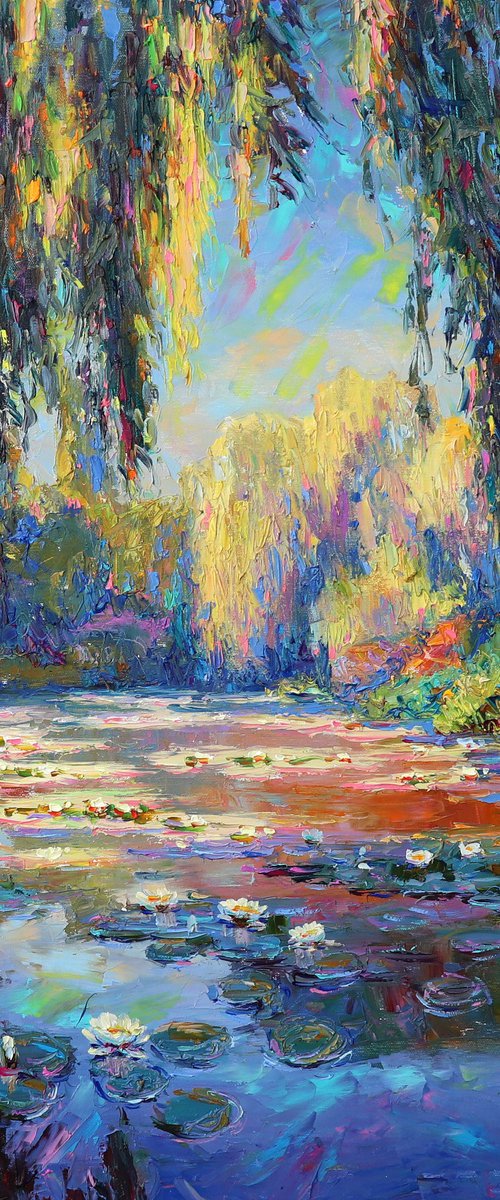 "River with water lilies" by Evgeny Chernyakovsky