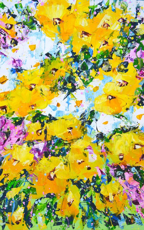 Yellow flowers. by Iryna Kastsova
