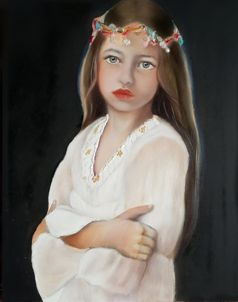 Isabella, small portrait study by Nersel Muehlen