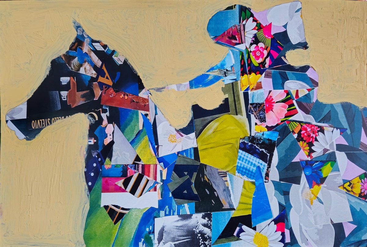 Animal Collage By Shelton Walsmith, 19 X 13", Memories Of Mounting Redux, Original Artwork