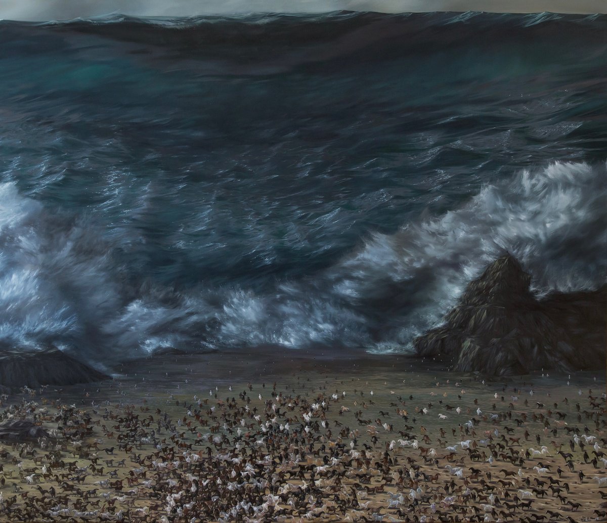 Surrealistic Oil Painting , Wave By Anastasia Parfilo, 71 X 59, Artwork For Sale On Artfinder