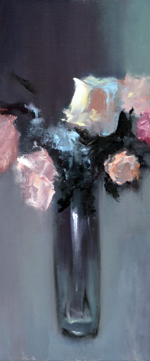 Roses in vase by Elena Lukina