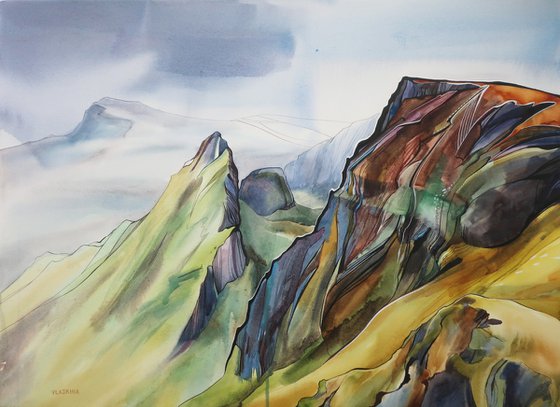 The Trotternish Ridge. 75*55 cm. Isle of Skye.