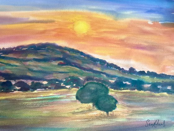 Duncliffe hill Sunset, Dorset