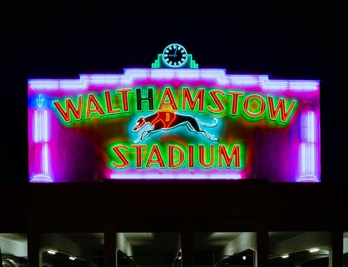 Walthamstow Stadium at Night, London by Richard Heeps