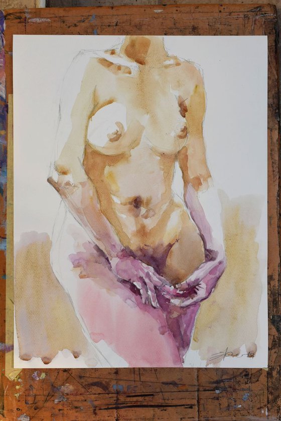 Nude in red&violet...