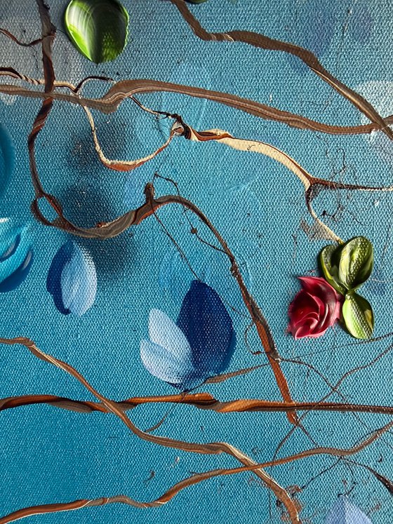 Pink Buds in Blue Air