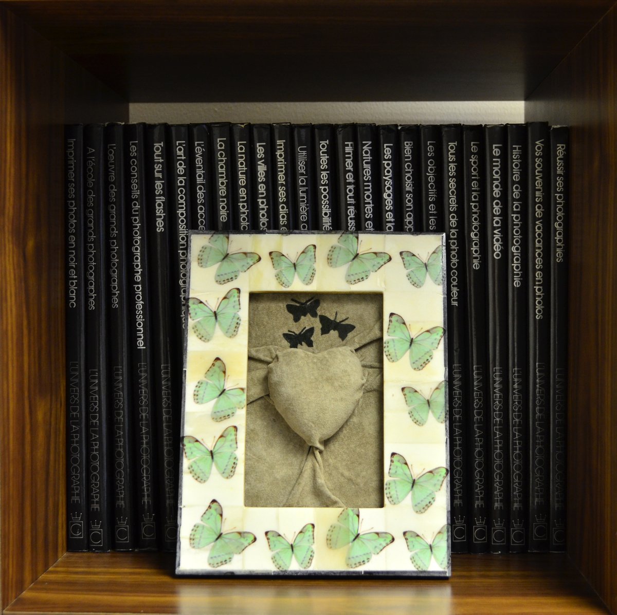 Lovers Heart 45 - Butterflies of Love - Original Framed Leather Sculpture Art Perfect for... by Jakub DK - JAKUB D KRZEWNIAK
