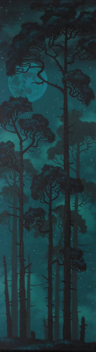 Moonlit Pine 1 by Anthony Al Gulaidi