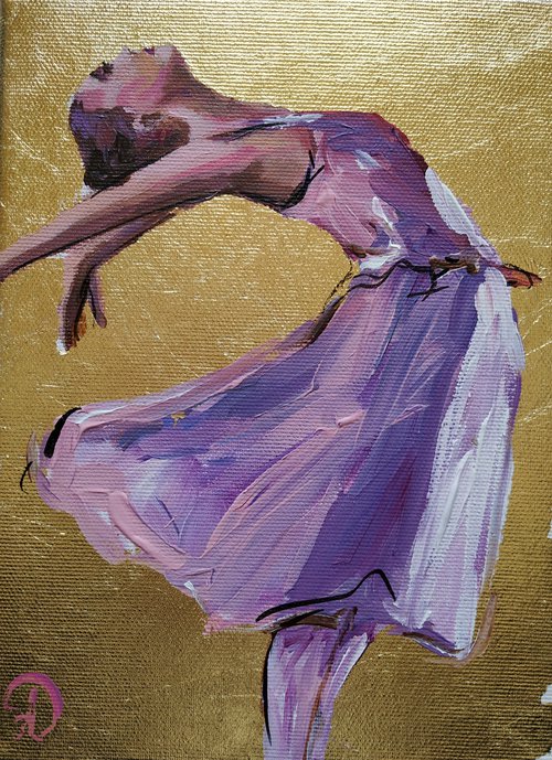 Backstage 9 - Ballerina   Painting on Canvas by Antigoni Tziora
