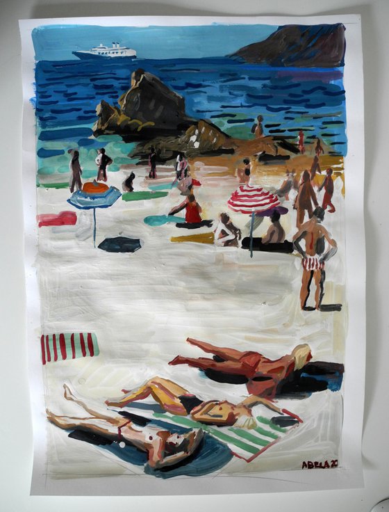 Mediterranean beach scene 2