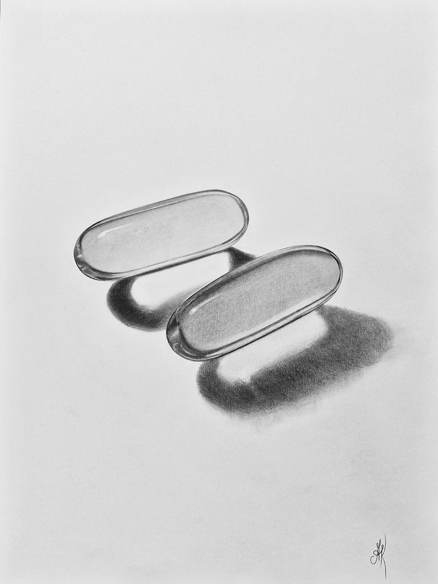 Photorealistic Portrait Pencil Drawing By Kateryna Kostyk, 13 X 17", 