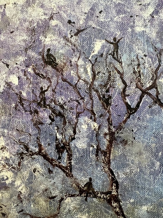 Moody tree Purple landscape