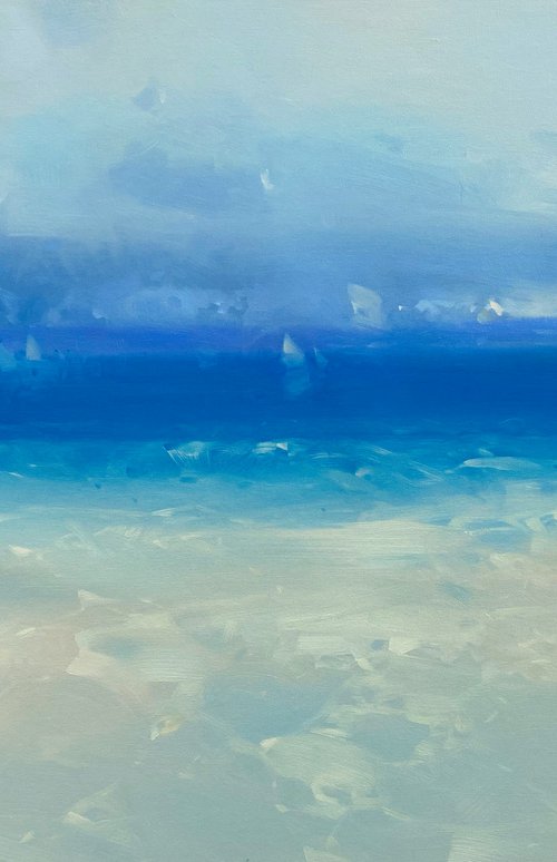 South Bay, Original oil painting, Handmade artwork, One of a kind by Vahe Yeremyan