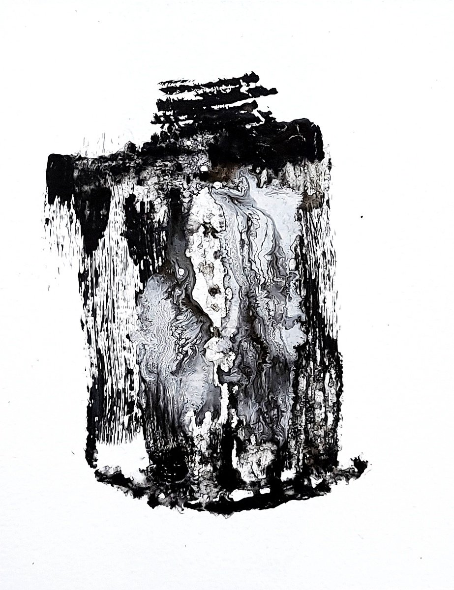 Expressive Abstract Acrylic Painting By Newel Hunter, 11 X 14", Afterlife, Original Artwork