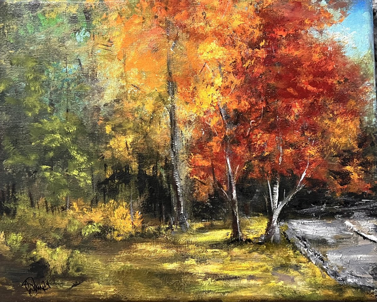 Impressionistic Landscape Acrylic Painting By Carolyn Shoemaker (Soma), 10 X 8, A New View, Original Artwork