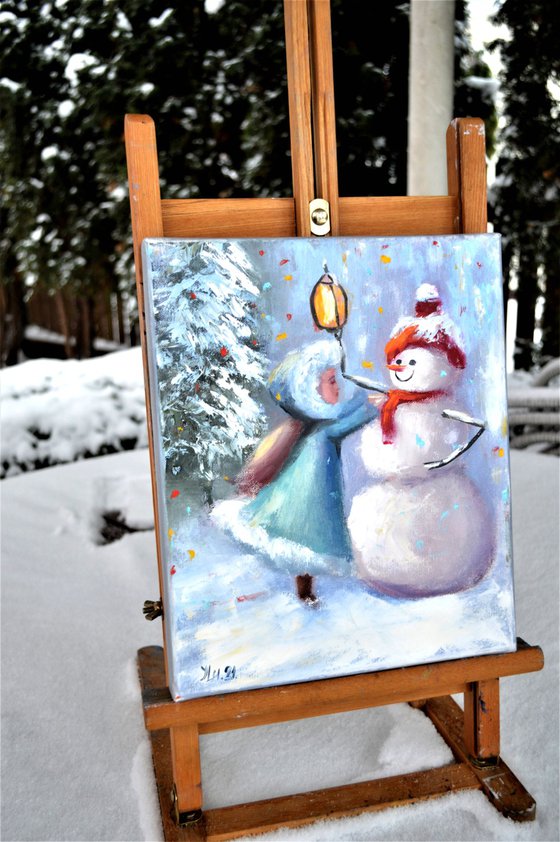 Dress up the snowman!