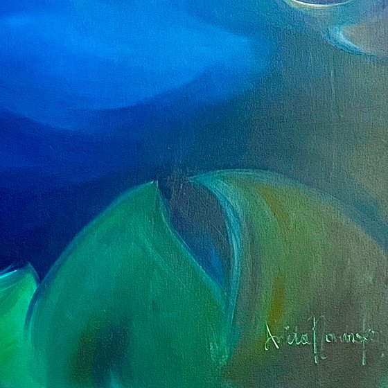 'Unity'- Waterlily painting