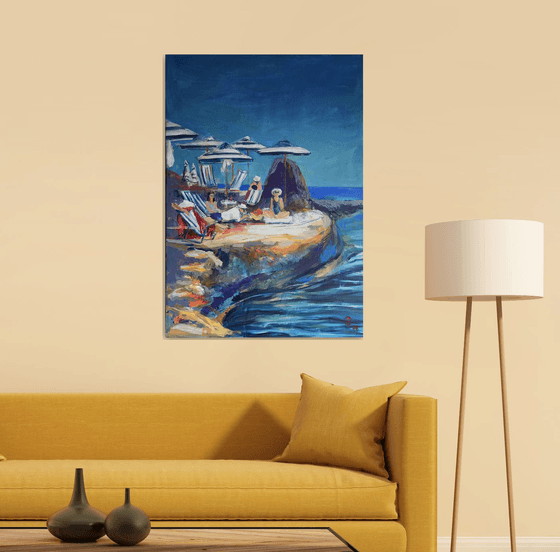 Sunlit Retreat by the Sea
