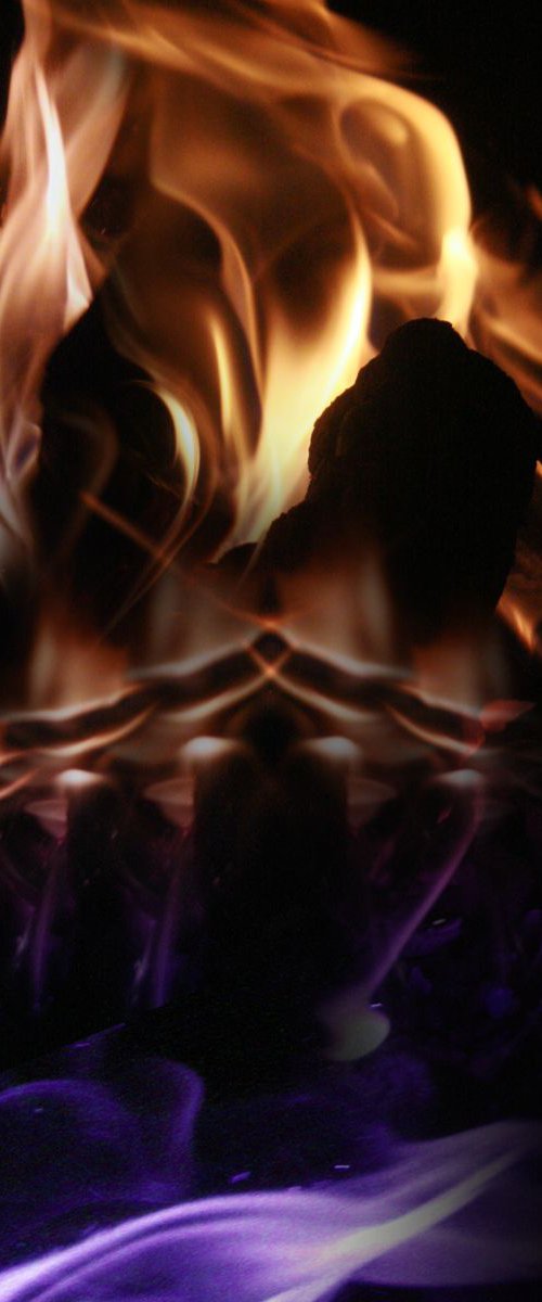 INCANDESCENT AND WEAR FANTASTIC FIRE COMPOSITION BY MASTER KLOSKA READY TO HANG AFORDABLE MASTERPIECE by Kloska Ovidiu