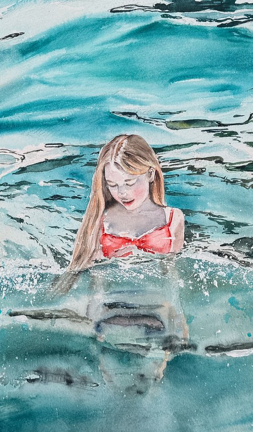 A girl in red by Irina Ponna