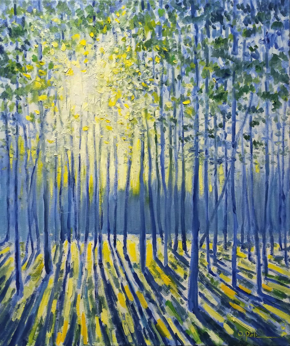 Impressionistic Landscape Oil Painting By Oleh Rak, 20 X 24", Spring Mood, Original Artwork