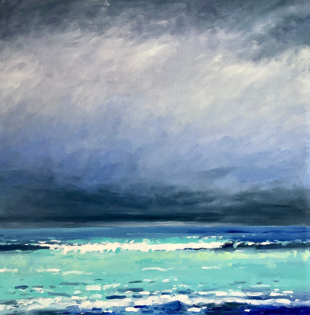 Ocean before the storm by Volodymyr Smoliak