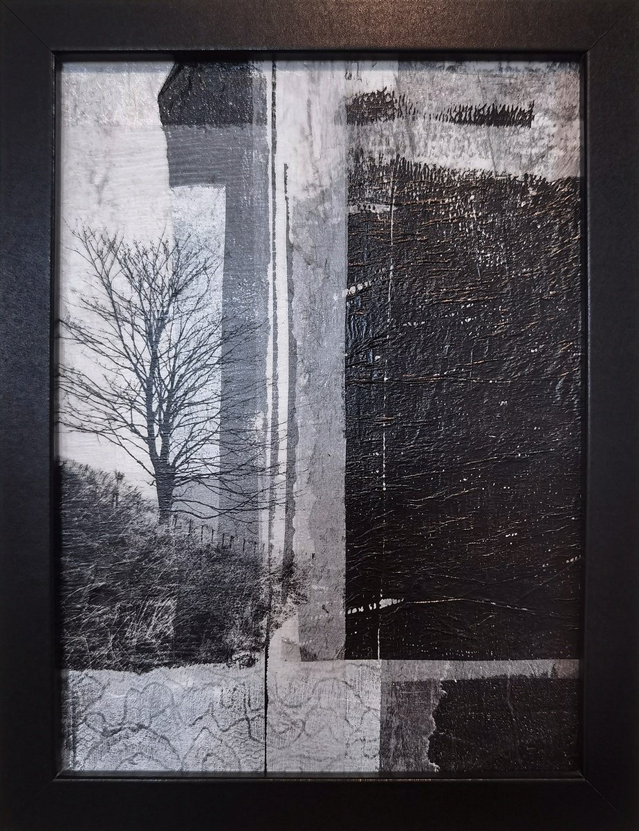 Abstract Collage By Roseanne Jones, 6 X 8", Destined, Original Artwork