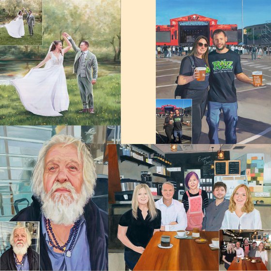 Custom oil portrait from photo