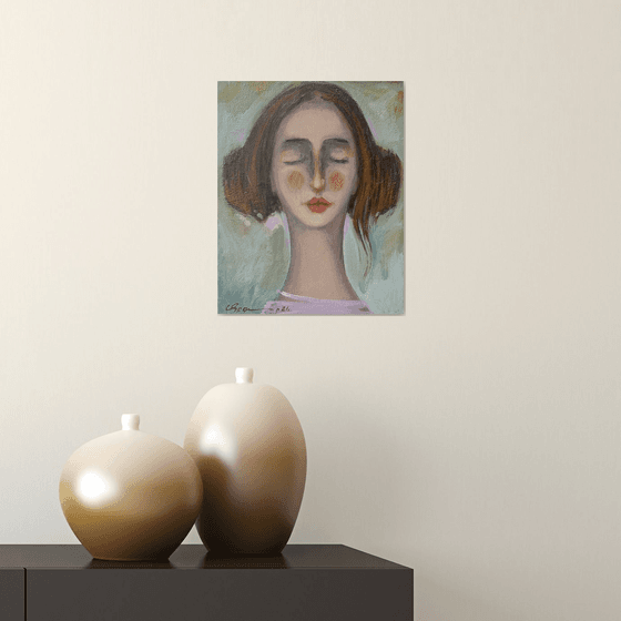 Girl portrait-2 (24x30cm ,oil/canvas)
