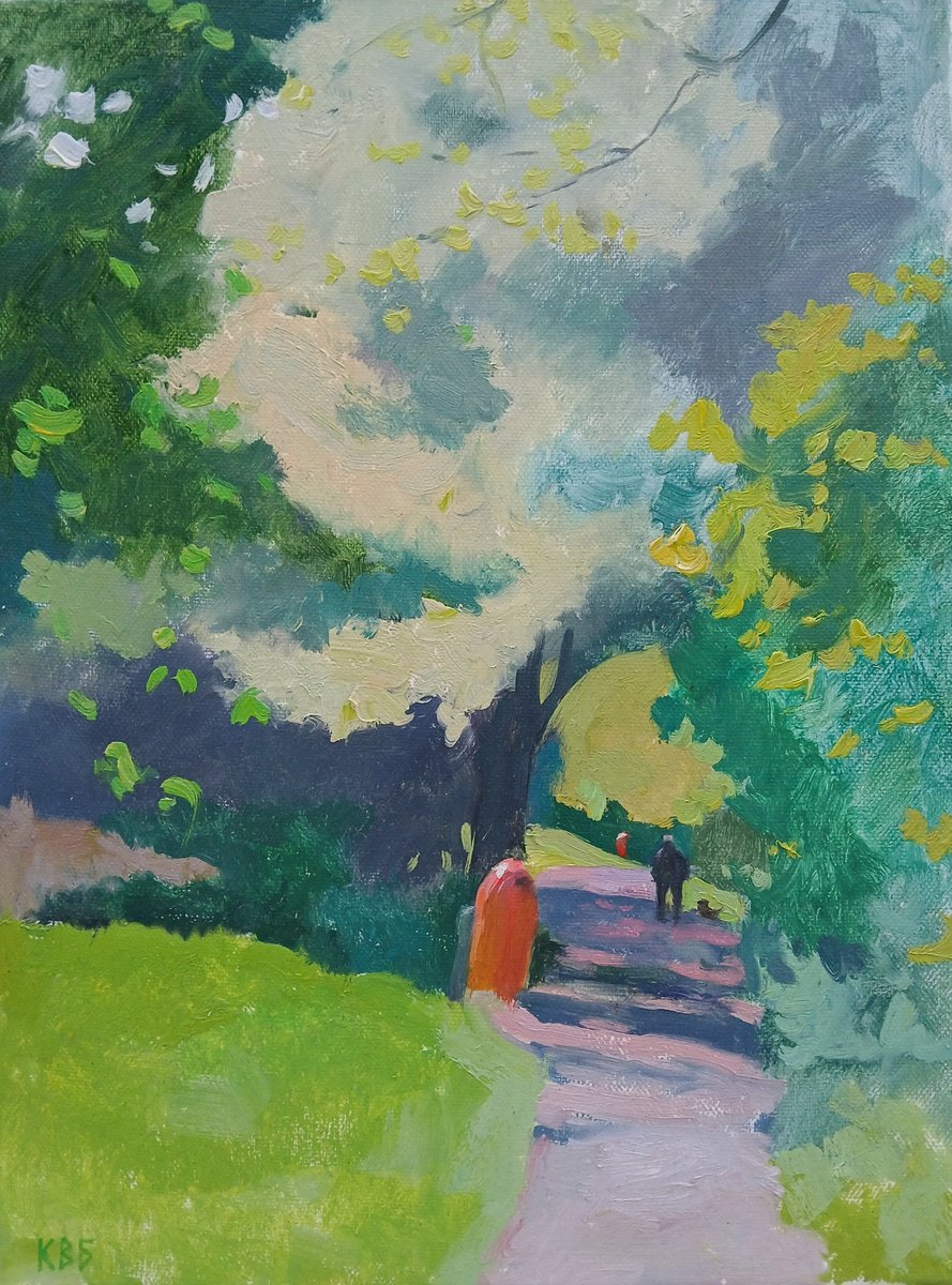 Impressionistic Landscape Oil Painting By Vasyl Koval, 12 X 16", In The Spring, Original Artwork