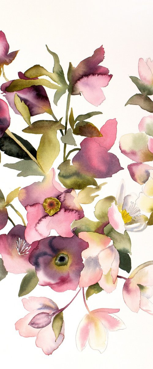 Hellebores by Elizabeth Becker