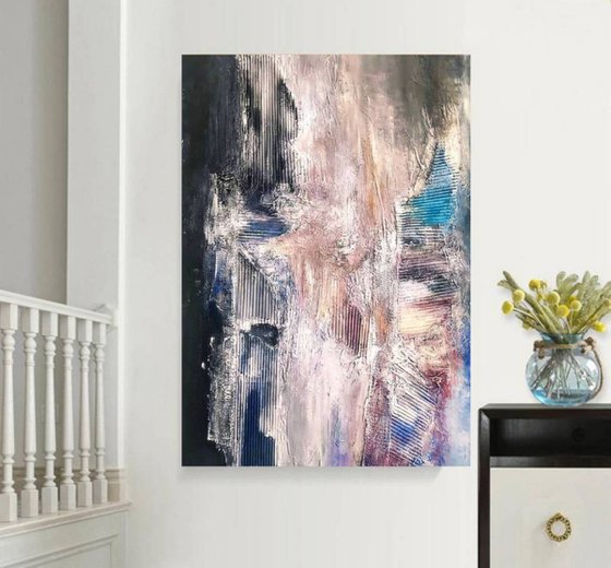 In between 70x100cm Abstract Textured Painting