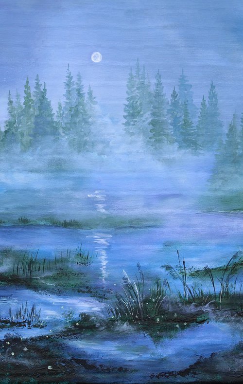 Blue Moor - Moonlit Nocturne by Katerina Koroleva
