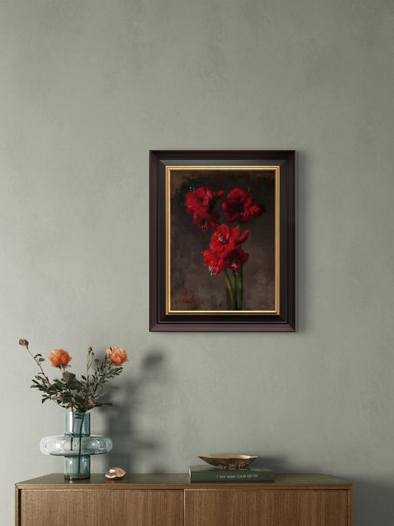 “Amaryllis in Red”