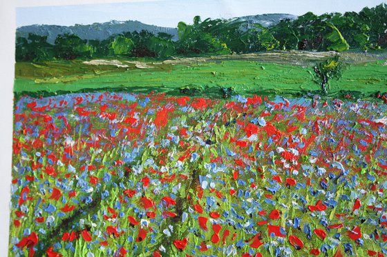 Poppies field III /  ORIGINAL PAINTING