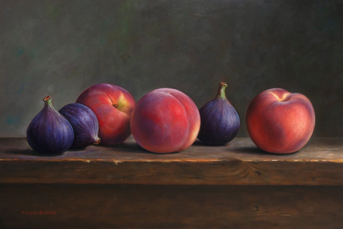 Photorealistic Oil Painting , Red And Purple By Mayrig Simonjan, 24 X 16, Artwork For Sale On Artfinder