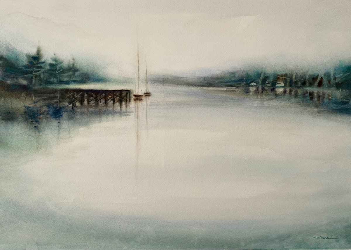 Fog over the lake by Natalia Salinas Mariscal