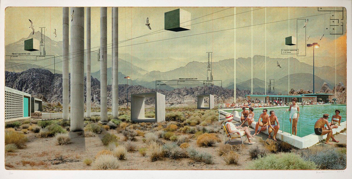 Surrealistic Portrait Screenprint By Maxine Gregson, 39 X 20", The Forgotten Place, Original Artwork