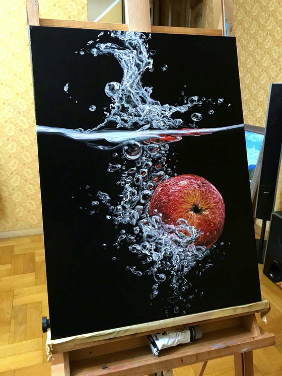 Apple underwater