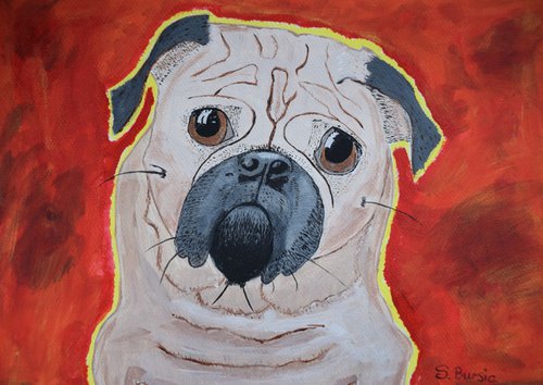 Sad Pug Boy No. 1 by Sharyn Bursic