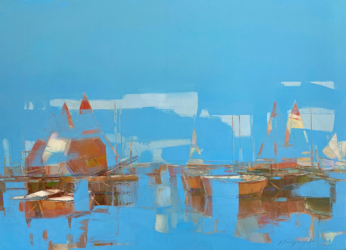 Harbor By Vahe Yeremyan, 41 X 31, Artwork For Sale On Artfinder