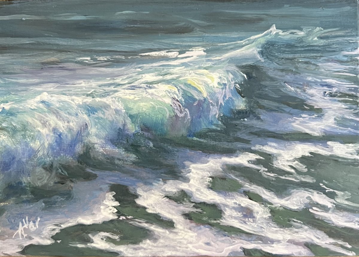 Photorealistic Landscape Oil Painting By Alesia Yeremeyeva, 11 X 9, Rolling Gems, Original Artwork