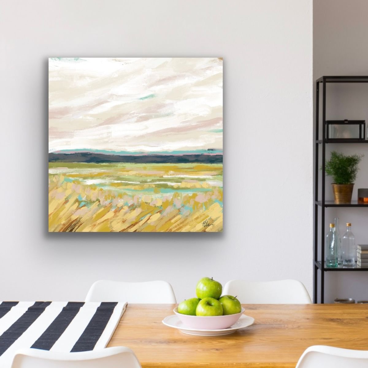 Impressionistic Landscape Giclee Print By Melinda Macdonald, 30 X 30", Where The Wind Blows, Original Artwork