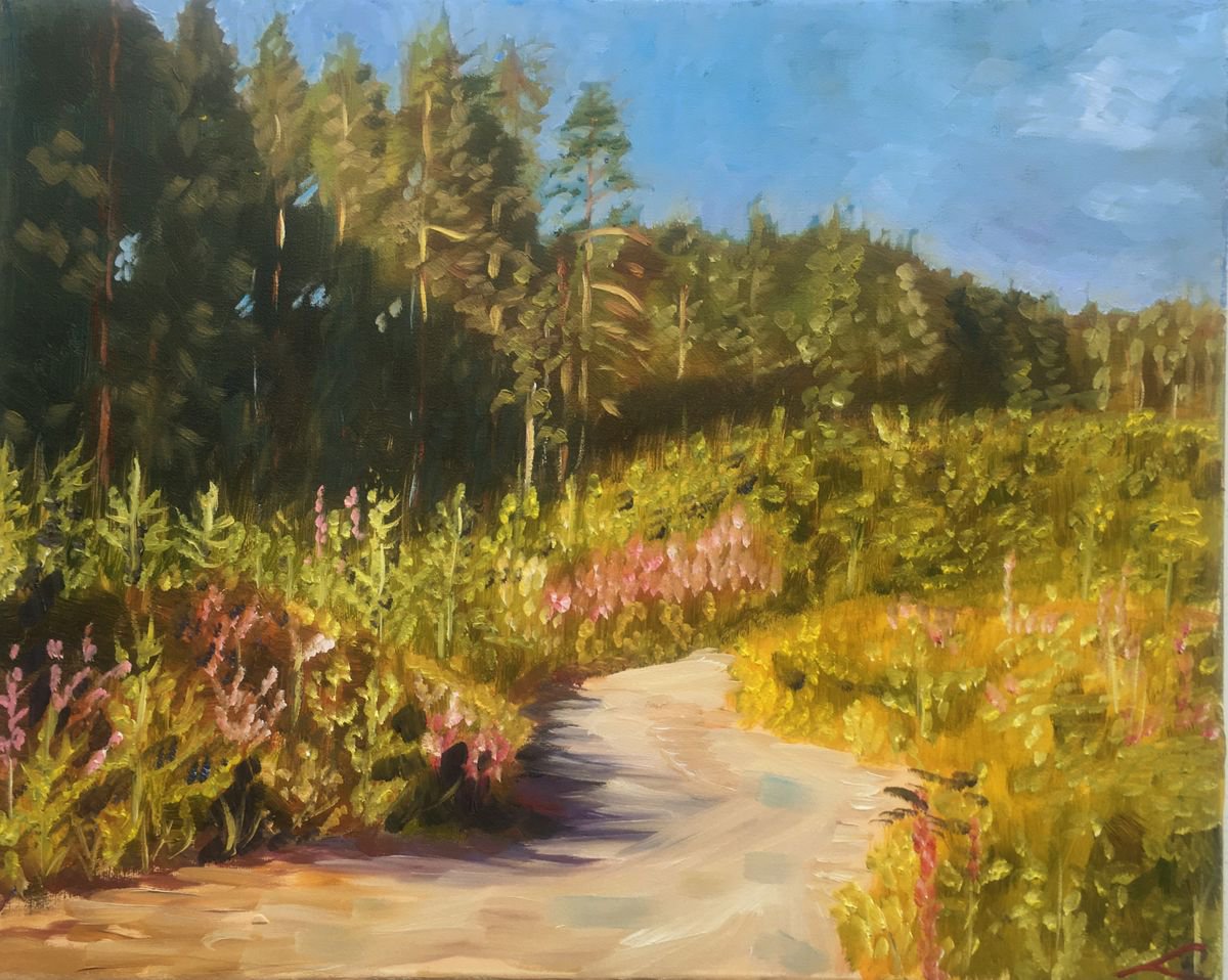 Forest Road by Elena Sokolova